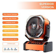 Load image into Gallery viewer, Outdoor Portable Cooling Fan - Rechargeable Camping Fan