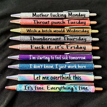 Load image into Gallery viewer, 9pcs Funny Glitter Ballpoint Pens