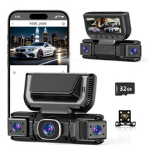Load image into Gallery viewer, 4 Channel Dash Cam Front Rear