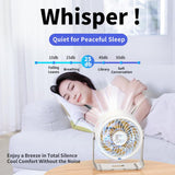 Battery Powered Quiet Desk Fan - Adjustable Head