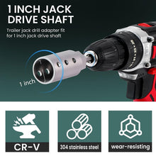 Load image into Gallery viewer, Stainless Steel Trailer Jack Electric Drill Adapter