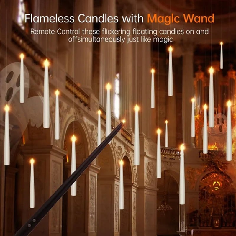 Flameless LED Candle with Magic Wand Remote Control