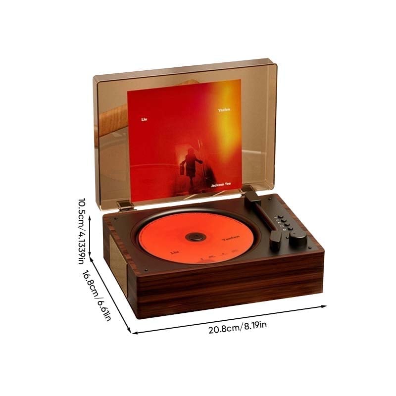 Time Retro CD Player Album Player Bluetooth Record Speaker