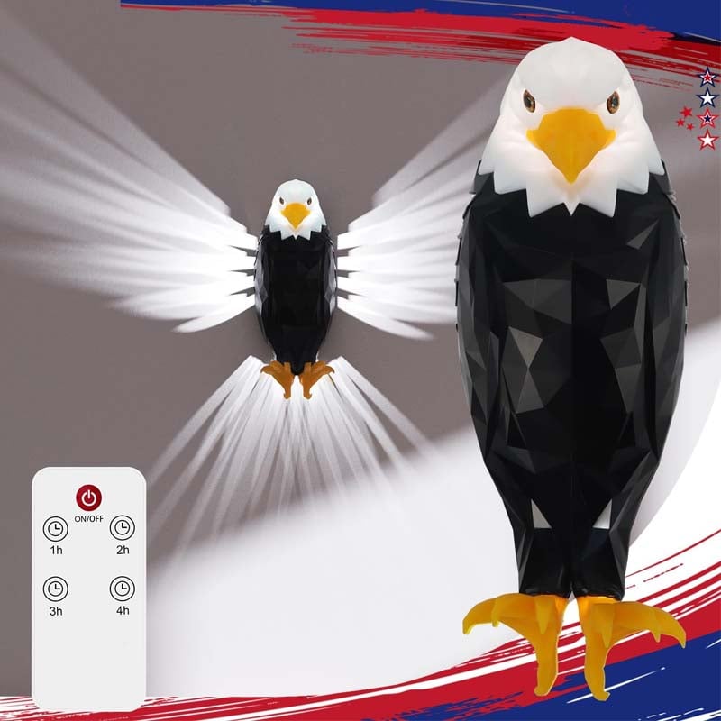 Magnetic Wall-Mounted Eagle Night Light with Remote Control