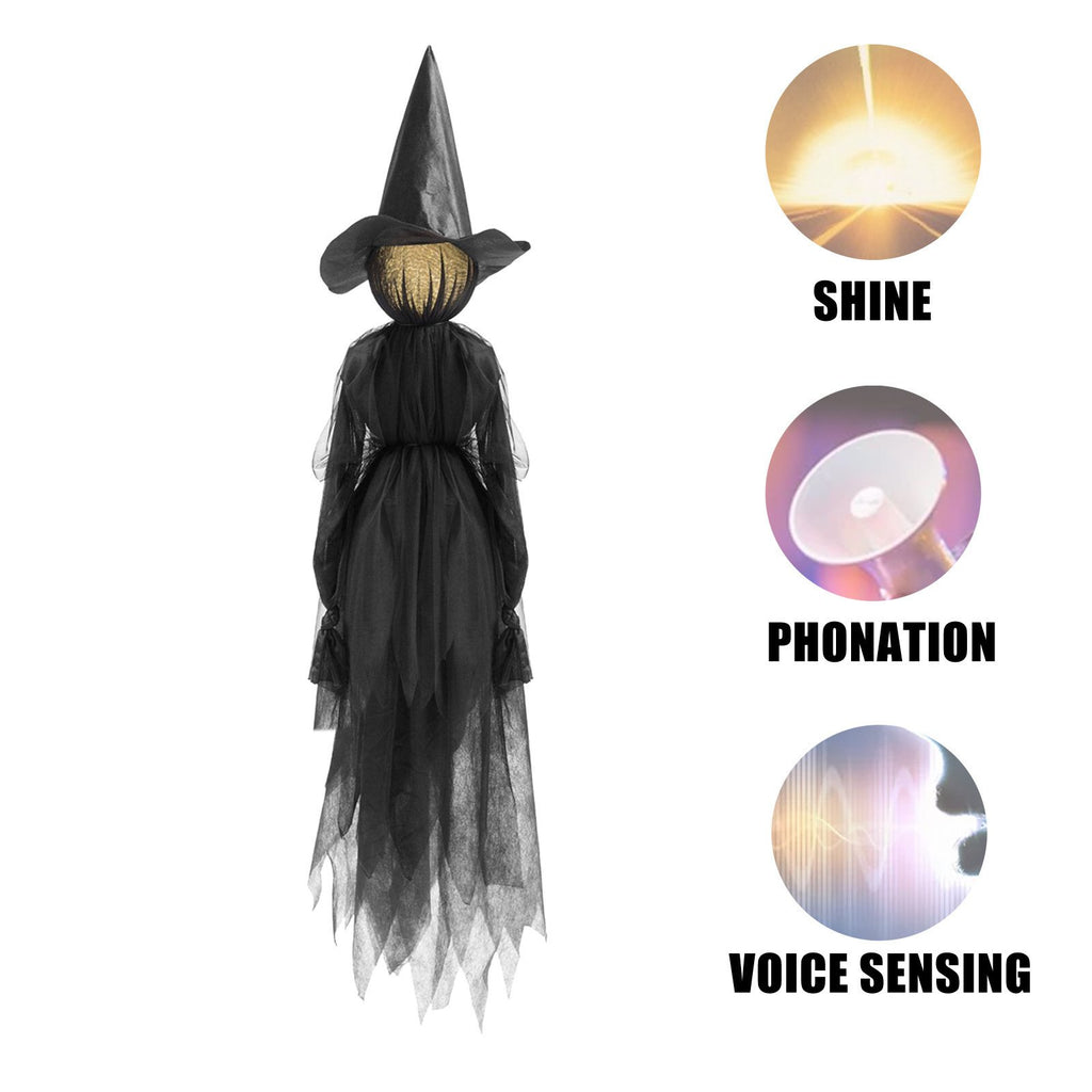 Light-Up Halloween Witches & Pumpkin Decor