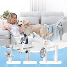 Load image into Gallery viewer, Pet Grooming Kit with 2.3L Vacuum Suction – Low Noise &amp; 5-in-1 Tools