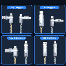Load image into Gallery viewer, Four-in-One 100W Colorful lights Data Cable