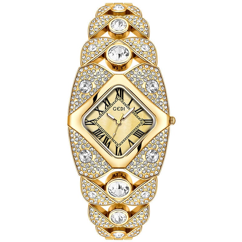 Luxury Full Diamond Bangle Bracelet Watch