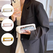 Load image into Gallery viewer, Portable Transparent Window Storage Bag (Yellow + Pink + Off White)