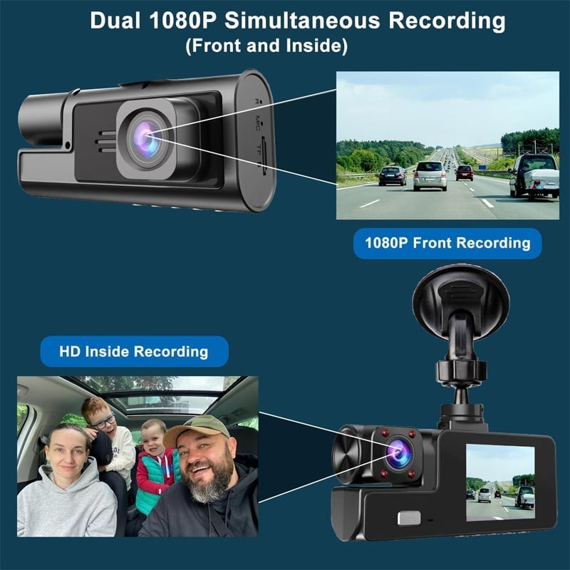 1080P Dual-Lens WiFi Dashcam