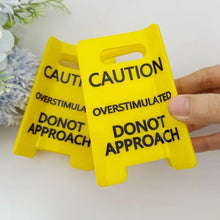 Load image into Gallery viewer, Caution Overstimulated Sign Hair Claw Clip