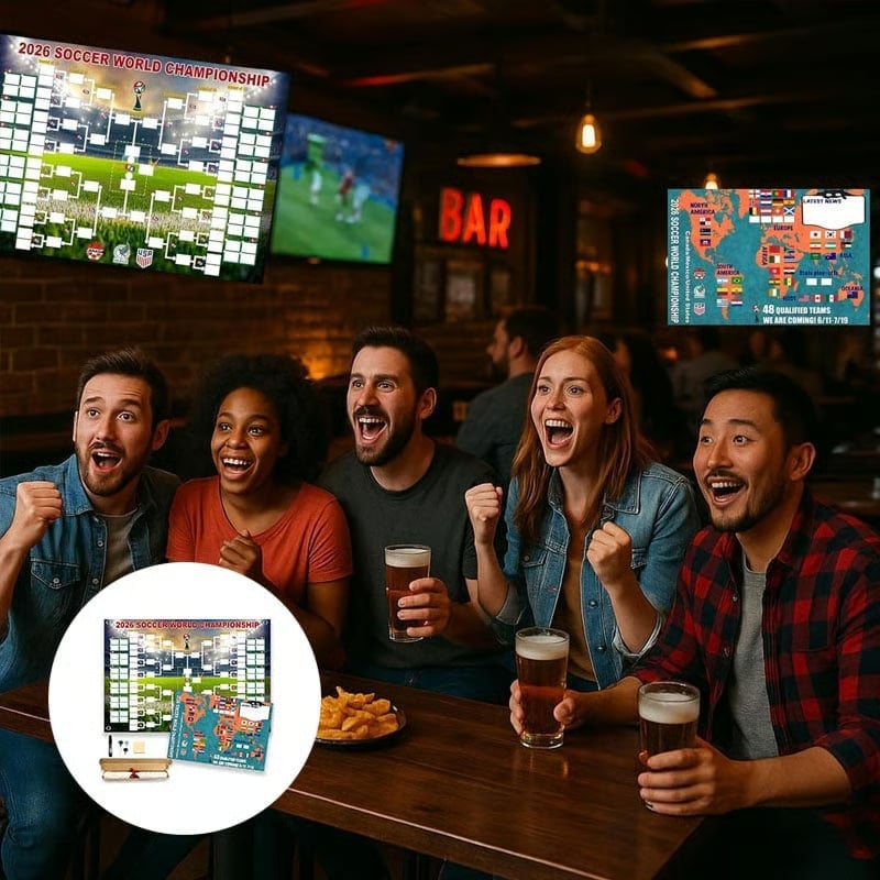 2026 World Cup Football poster