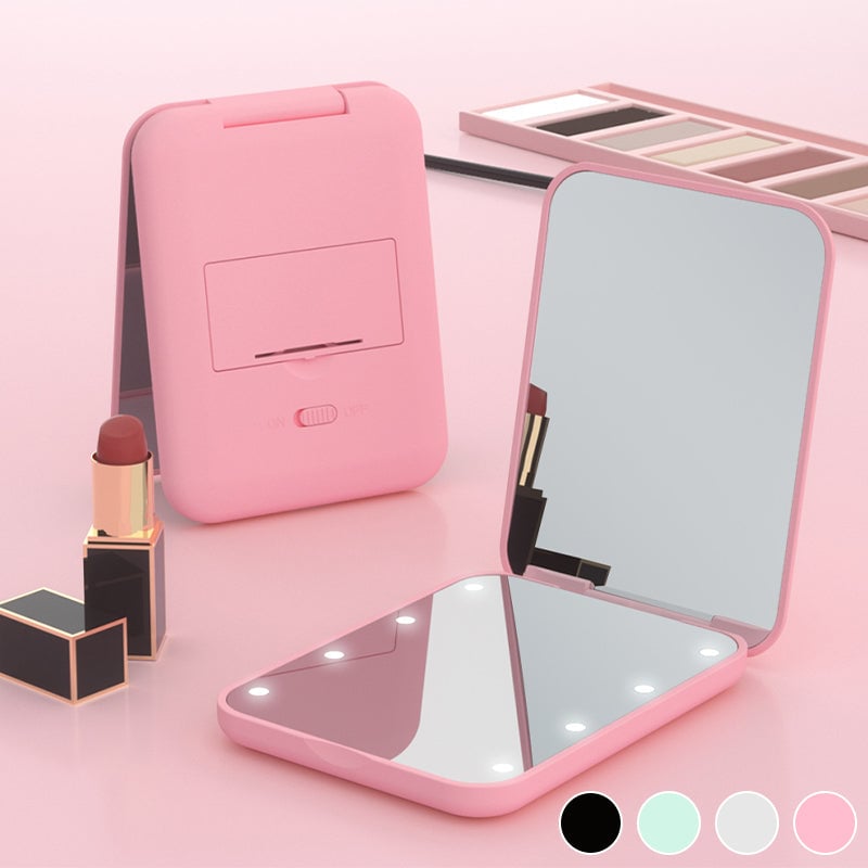 Mini LED Magnification Pocket Mirror