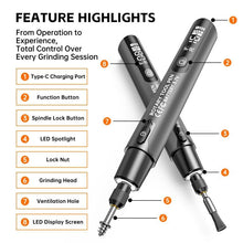Load image into Gallery viewer, Mini Electric Rotary Tool Set with LED Light &amp; Digital Display