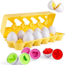 Load image into Gallery viewer, Color &amp; Shapes Matching Egg Set