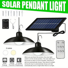 Load image into Gallery viewer, Dual-Head Solar Pendant Light