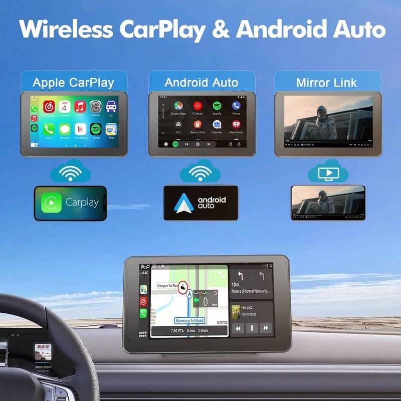 Portable Wireless CarPlay Touch Screen