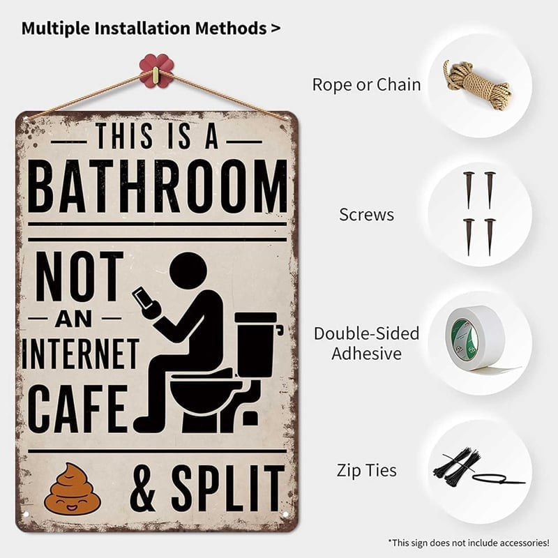 Creative Bathroom Door Sign