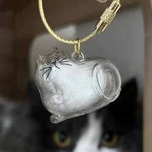 Load image into Gallery viewer, Cat Fur Keepsake Keychain – Transparent Memory Pendant for Pet Hair Storage