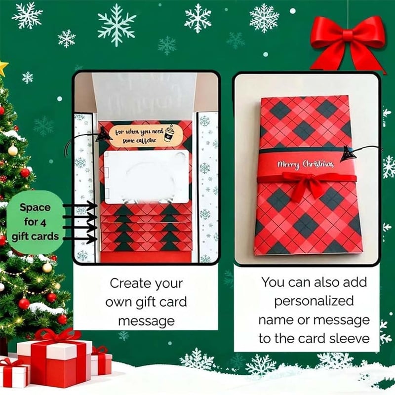 Handmade Waterfall Christmas Gift Card Booklet