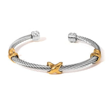 Load image into Gallery viewer, Two Tone Knot Twisted Bangle