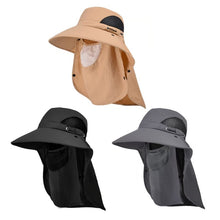 Load image into Gallery viewer, Men's Wide Brim Sun Hat with Removable Face Mask