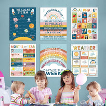 Load image into Gallery viewer, 📚Boho PreK Educational Posters 16 pcs