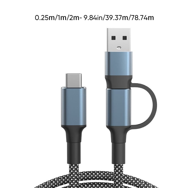 2-in-1 HDMI Cable for iPhone & iPad, Lightning & Type-C to HDMI