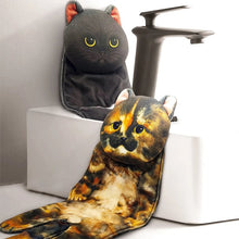 Load image into Gallery viewer, Cute Cat Hand Towel