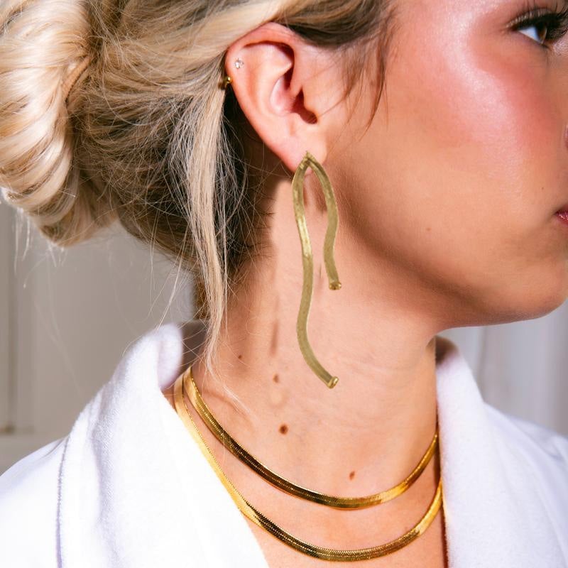 Snake Chain Drop Earrings