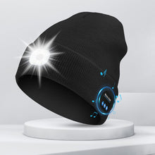 Load image into Gallery viewer, Bluetooth Beanie with LED Light &amp; Removable Speakers