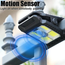 Load image into Gallery viewer, USB &amp; Solar Powered Motion Sensor Clip Lights
