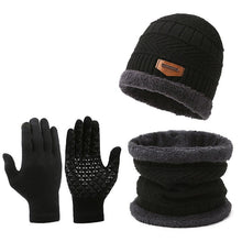 Load image into Gallery viewer, Men's and Women's Unisex Hat Neck Scarf Gloves 3 Piece Set