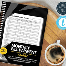 Load image into Gallery viewer, Cleaning Schedule Bill Tracker Notebook