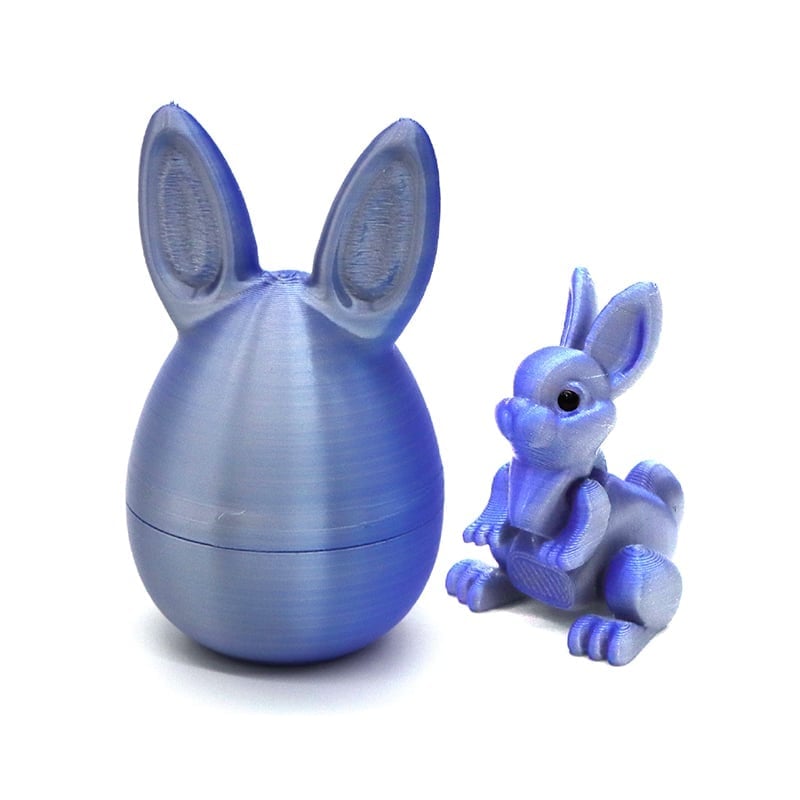 3D Printed Rainbow Bunny Easter Egg Set