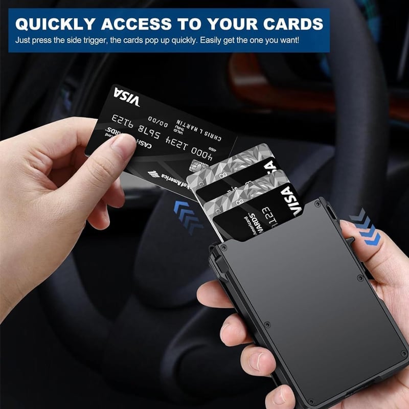 Sakerplus® Anti-theft aluminum alloy card holder