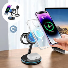 Load image into Gallery viewer, Folding Magnetic Multi-Function 3-in-1 Wireless Charger