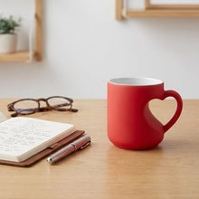 Load image into Gallery viewer, Heart-shaped Color-changing Ceramic Mug