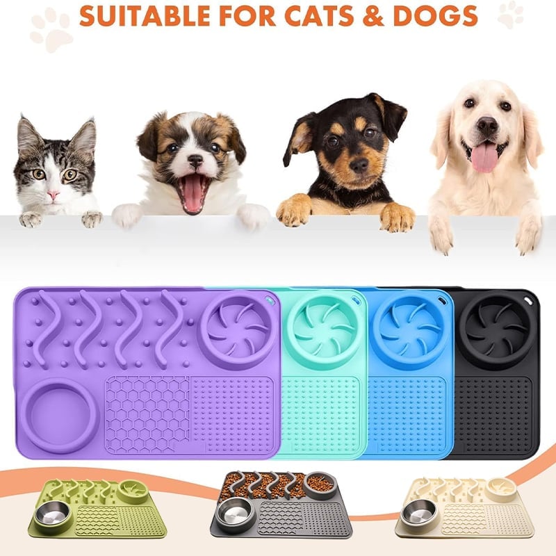 Slow Feeder Lick Mat for Dogs & Cats