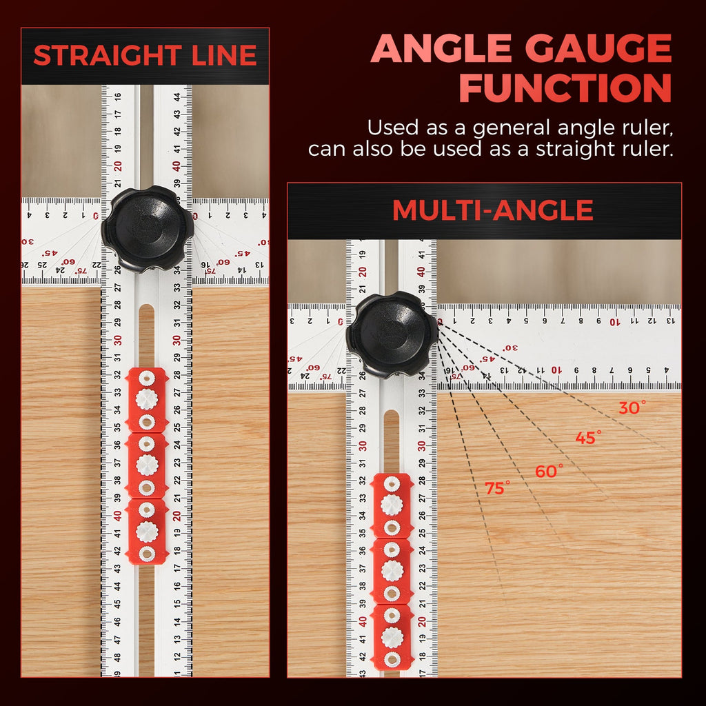 Accurate Hole Position Marker - 4 in 1 Drilling Positioning Ruler