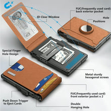 Load image into Gallery viewer, Men's Business Style Pu Leather Card Slots for AirTag