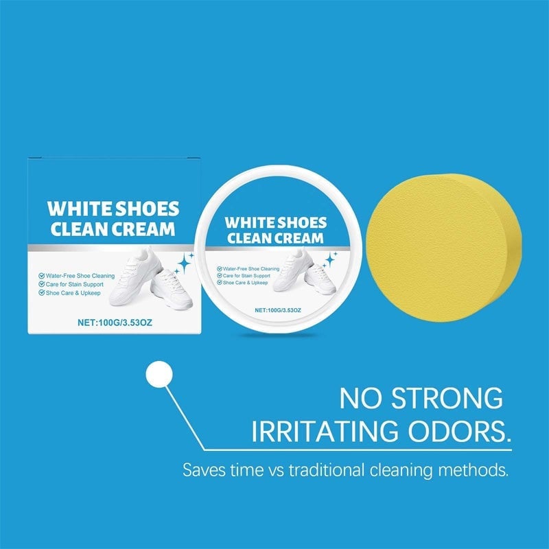 Gentle No-Rinse Shoe Cleaner & Whitening Cream
