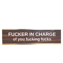 Load image into Gallery viewer, Engraved Desk Sign With Gold Stand