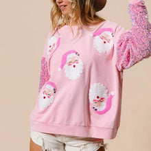Load image into Gallery viewer, Women's Sequin Santa Sweatshirt