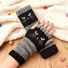 Load image into Gallery viewer, Cat fingerless gloves