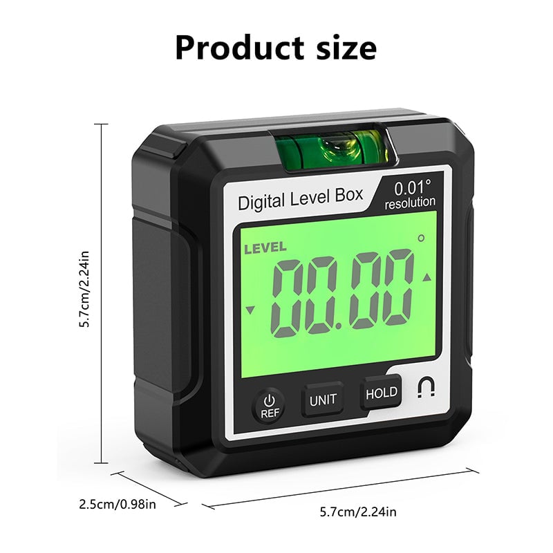 0-360°(4 * 90°) Digital Angle Finder Level Magnetic Electronic Gauge Inclinometer Protractor Tool