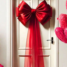 Load image into Gallery viewer, Christmas Door Bow Ribbon Decoration
