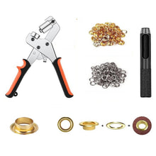 Load image into Gallery viewer, Eyelet Pliers for Tarpaulins (Pliers + 500 silver buckles)