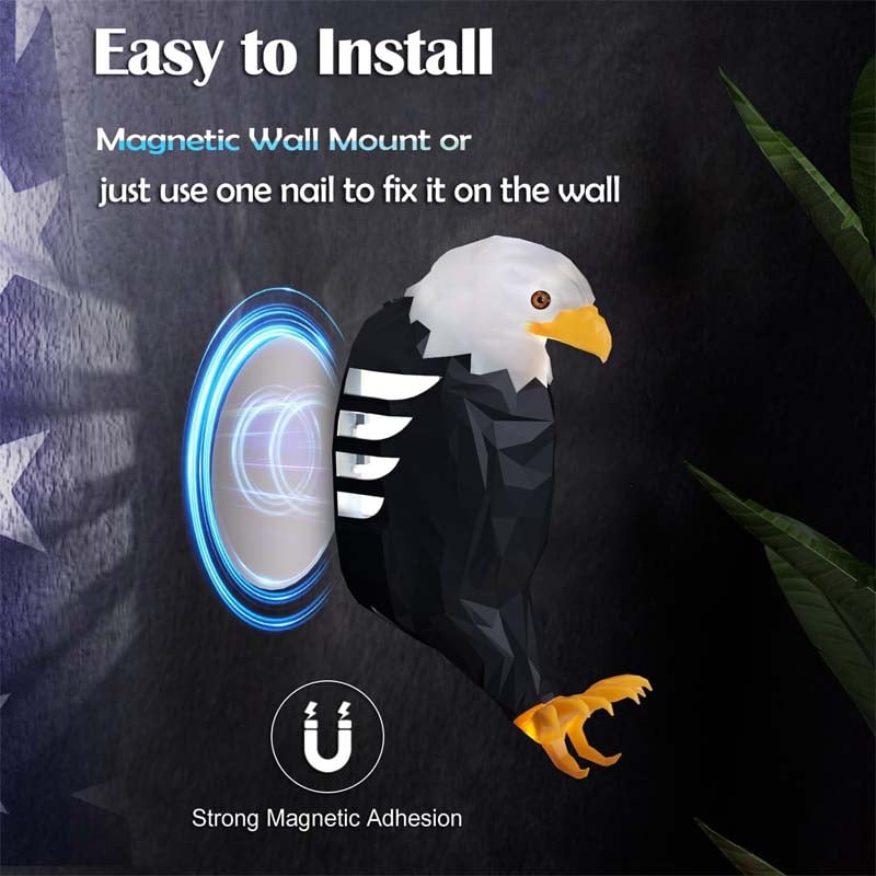Magnetic Wall-Mounted Eagle Night Light with Remote Control