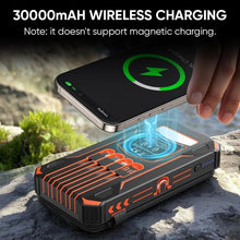 Load image into Gallery viewer, Sakerplus Wireless Portable 30000 Solar Charger Power Bank